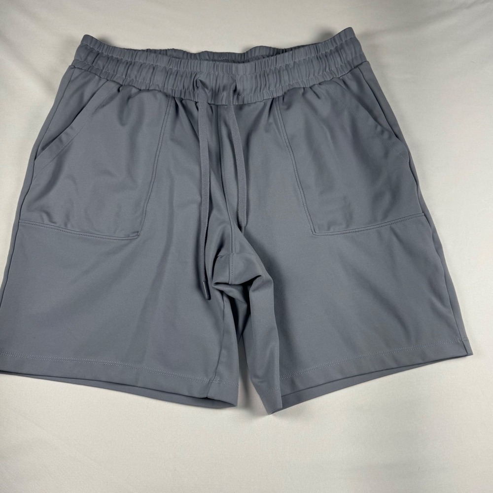 Mondetta Gray‎ Athletic Shorts Womens Medium Drawstring Elastic Waist Pockets 8"